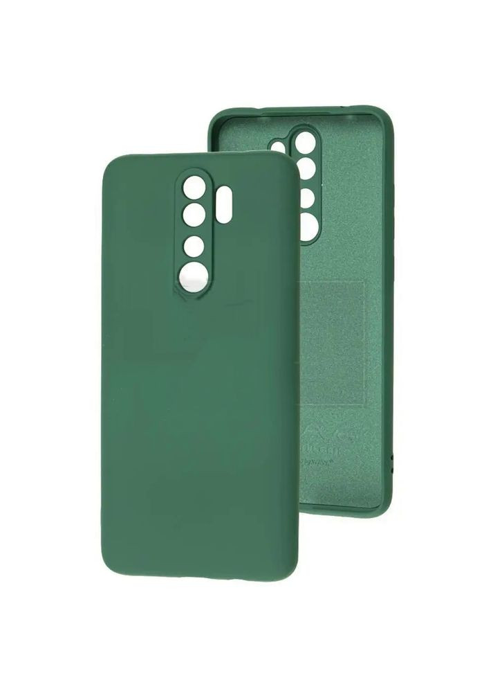 Силиконовый чехол для Redmi Note 8 Pro Темно-зеленый микрофибра soft touch Xiaomi (322212198)