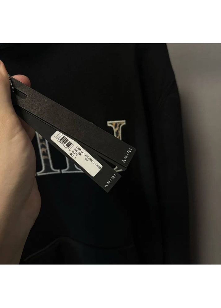 Кофта чорна з красивим принтом, з капюшоном, в стилі amiri No Brand (364503814)