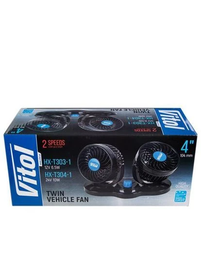 Вентилятор HX-T304-1 4" 24V 10W подвійний дві швидкості Vitol (390011752)