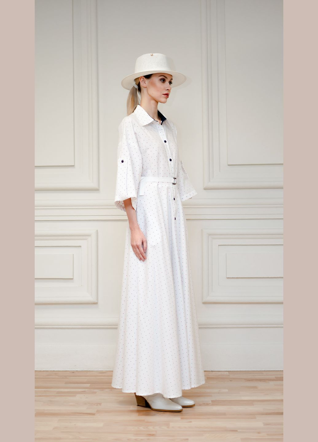 Білий ніжна бавовняна сукня моава Dolcedonna
