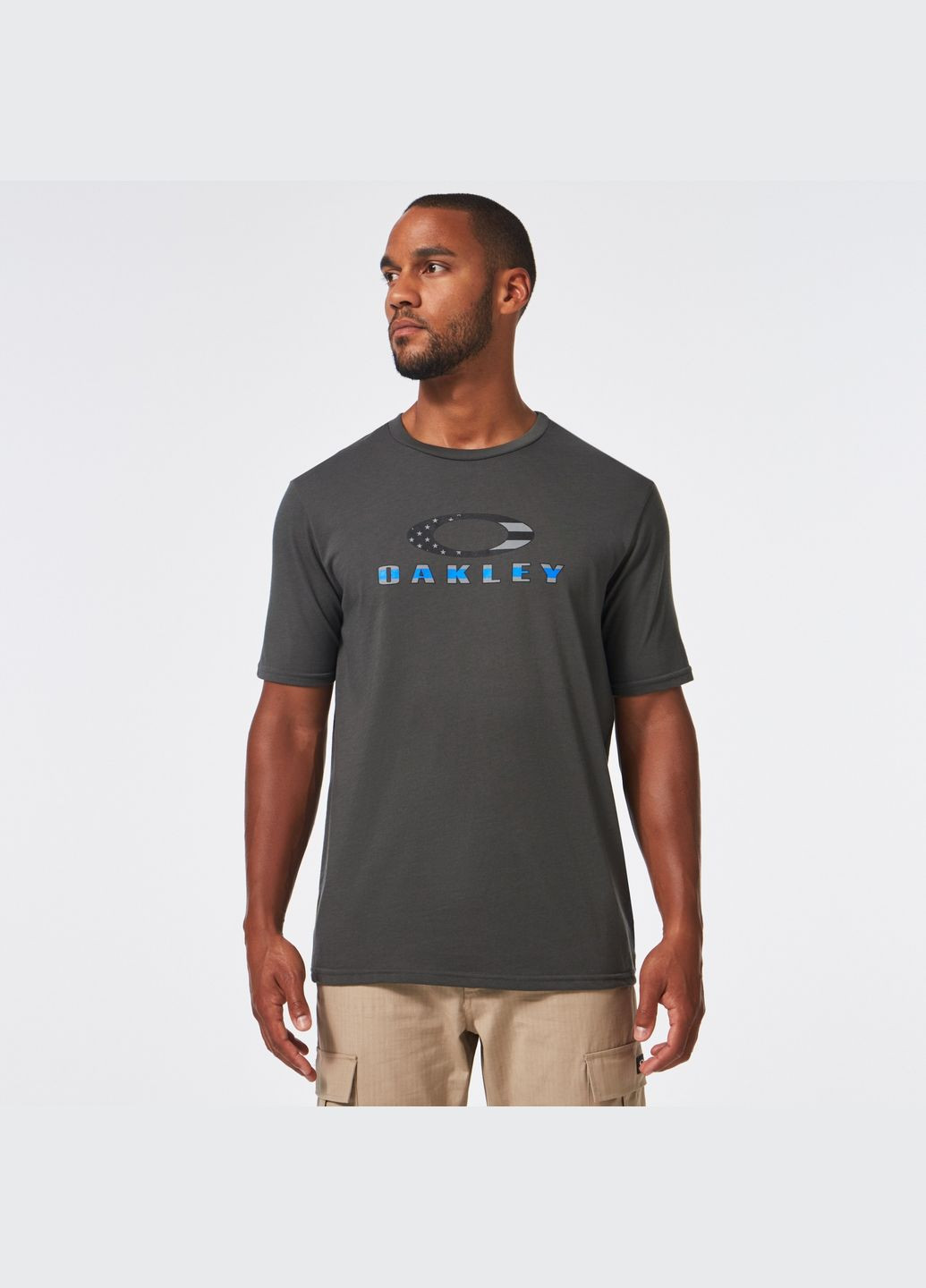 Футболка з малюнком SI TBL Logo Tee Shadow Oakley (315822255)