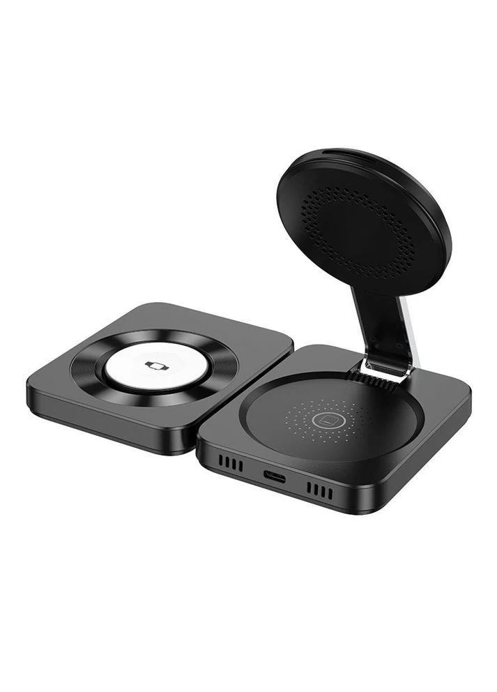 Бездротовий Зарядний пристрій Hoco CQ11 3-in-1 Magnetic Wireless 15W Чорний No Brand (391187082)