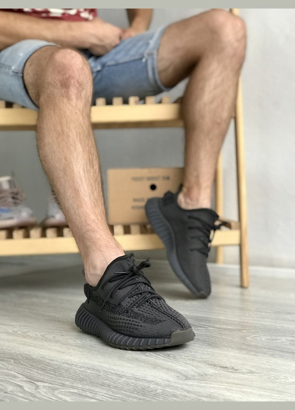 Чорні Осінні кросівки чоловічі і жіночі adidas yeezy boost 350 cinder reflective black | адідас ізі буст 350 рефлективні чорні No Brand