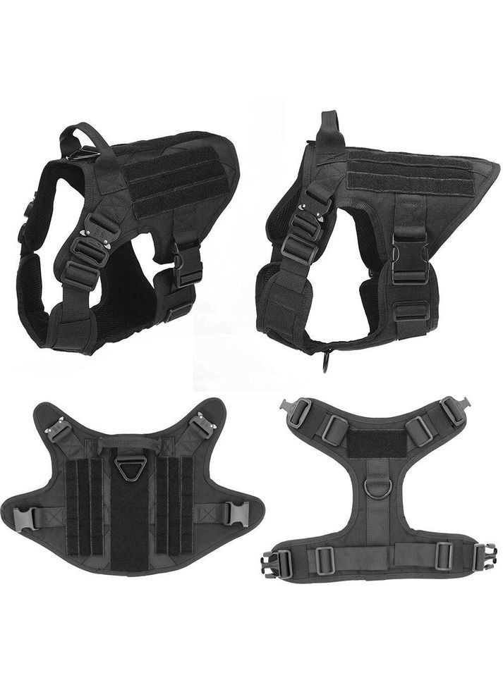 Шлея для собак K9 Long, тактический жилет с ручкой, Черный М (62-84 см) No Brand (303355865)