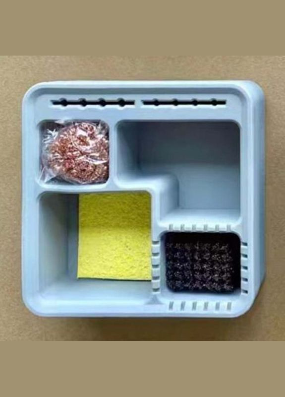 Силиконовый бокс TE-716 для очистки, хранения жал паяльника, инструментов 120*120мм Grey TELIJIA (325432657)