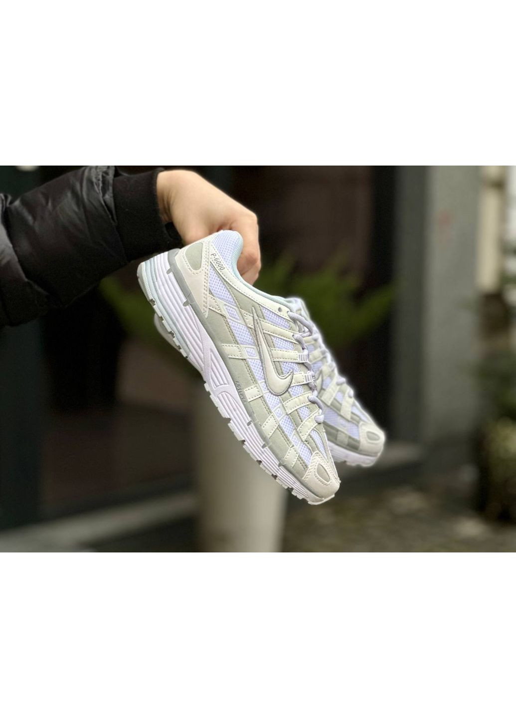 КРОССОВКИ ЖЕНСКИЕ NIKE P-6000 WHITE GREY НАЙК П-6000 No Brand серые демисезоны (367172751)