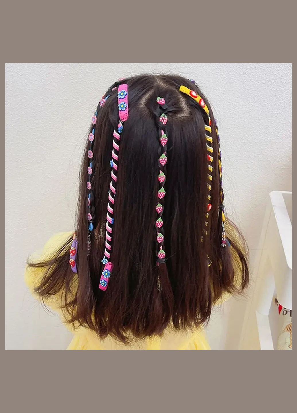 Шпилька-паличка для завивки волосся Червона з сердечками No Brand (296662389)