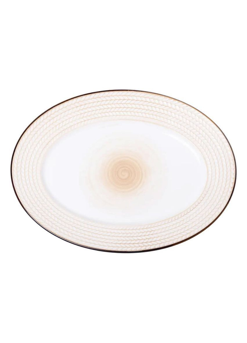 Блюдо фарфоровое 33.5х24.5 см овальное белое HP23389 TS Kitchen (368767374)