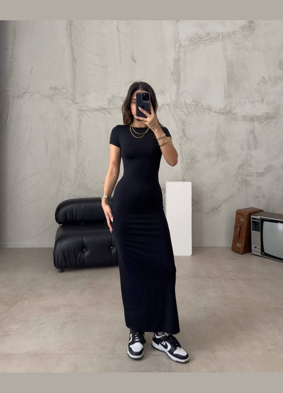 Чорна жіноча сукня мікродайвінг No Brand