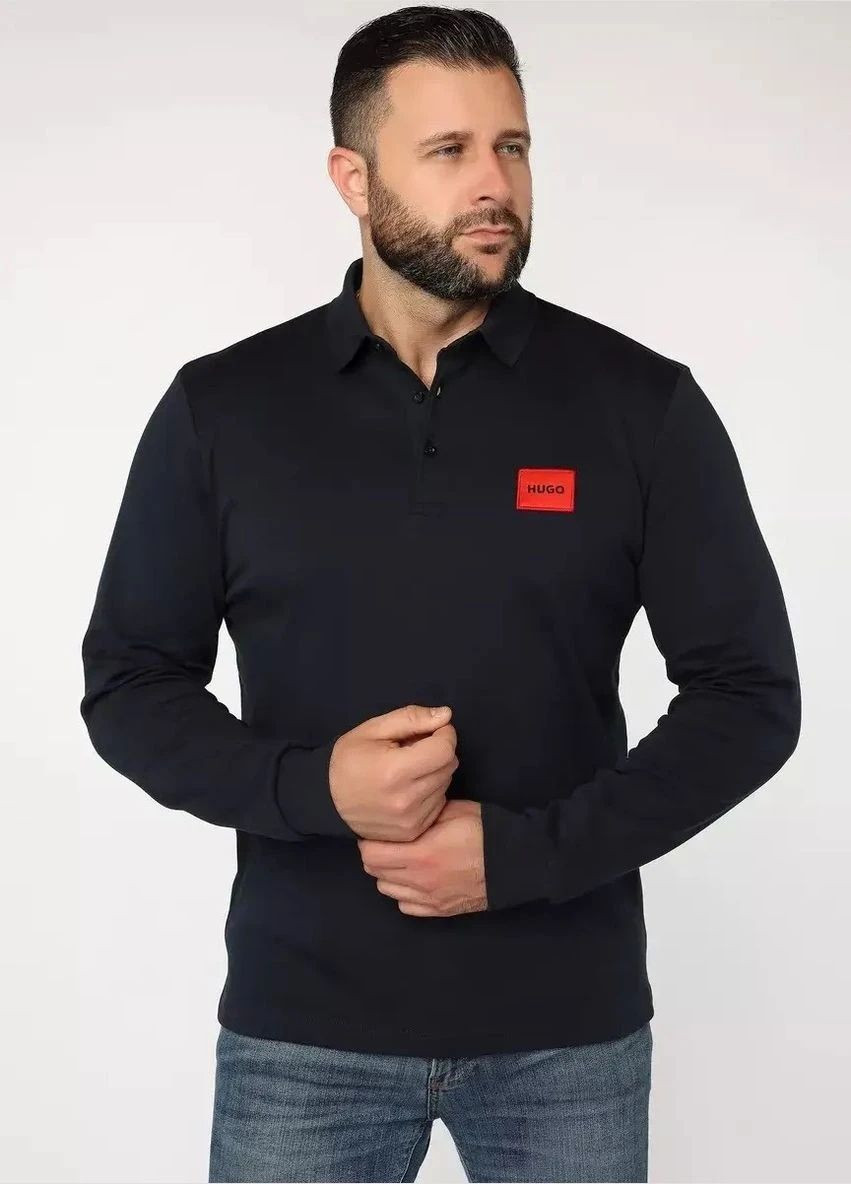 Поло чоловіче з довгим рукавом Hugo Boss Interlock (302466047)