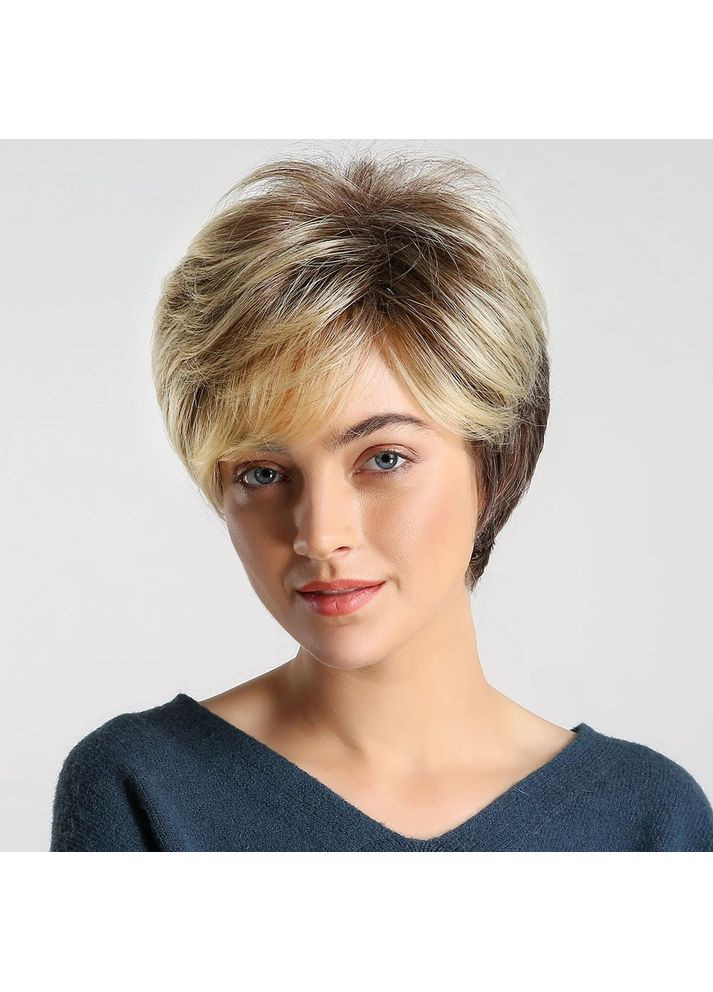 Парик с мелированием короткий с челкой русый (LC127-1) No Brand (355802094)