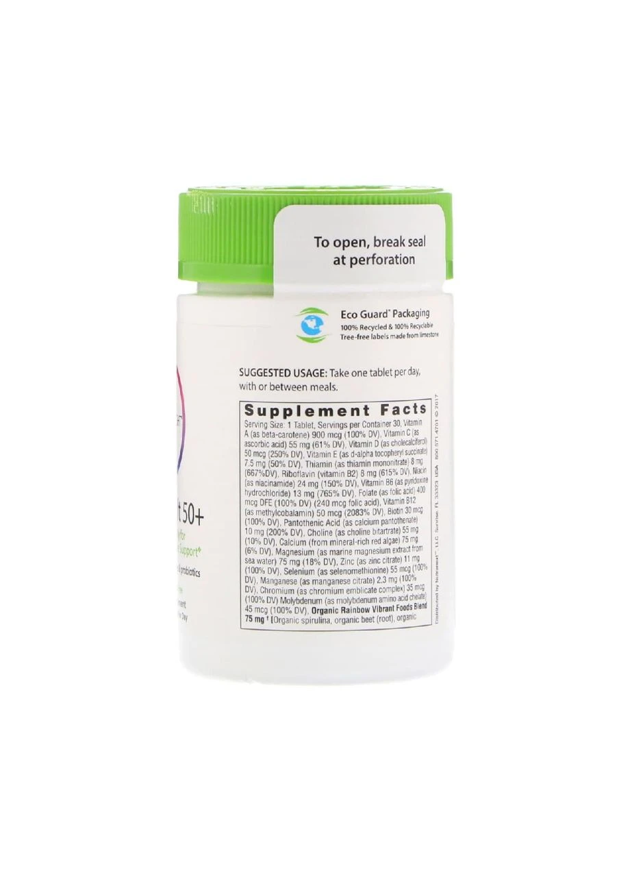 Посилений комплекс вітамінів 50+, Multivitamin,, 30 таблеток Rainbow Light (322068247)