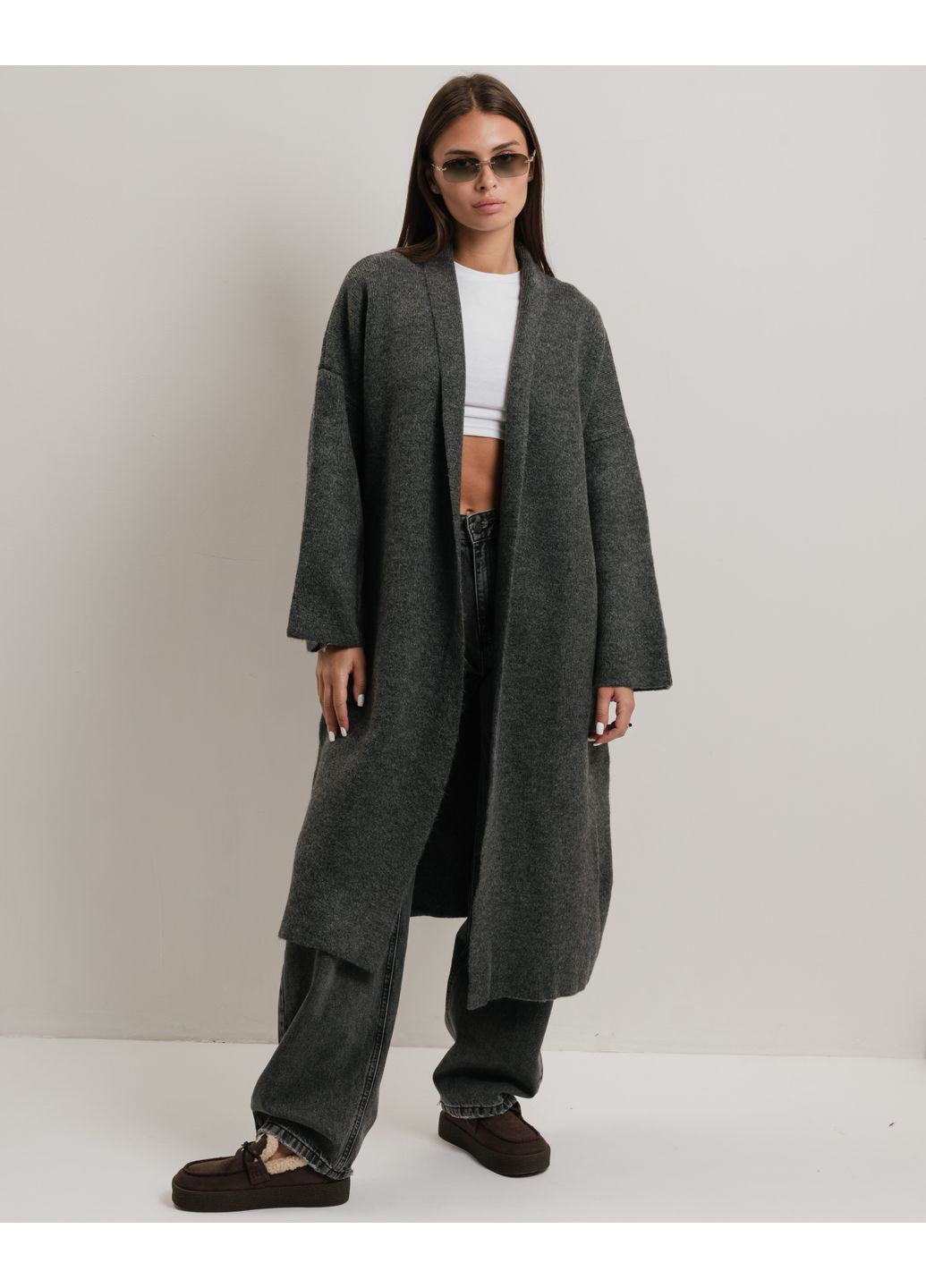 Серый кардиган Avrile