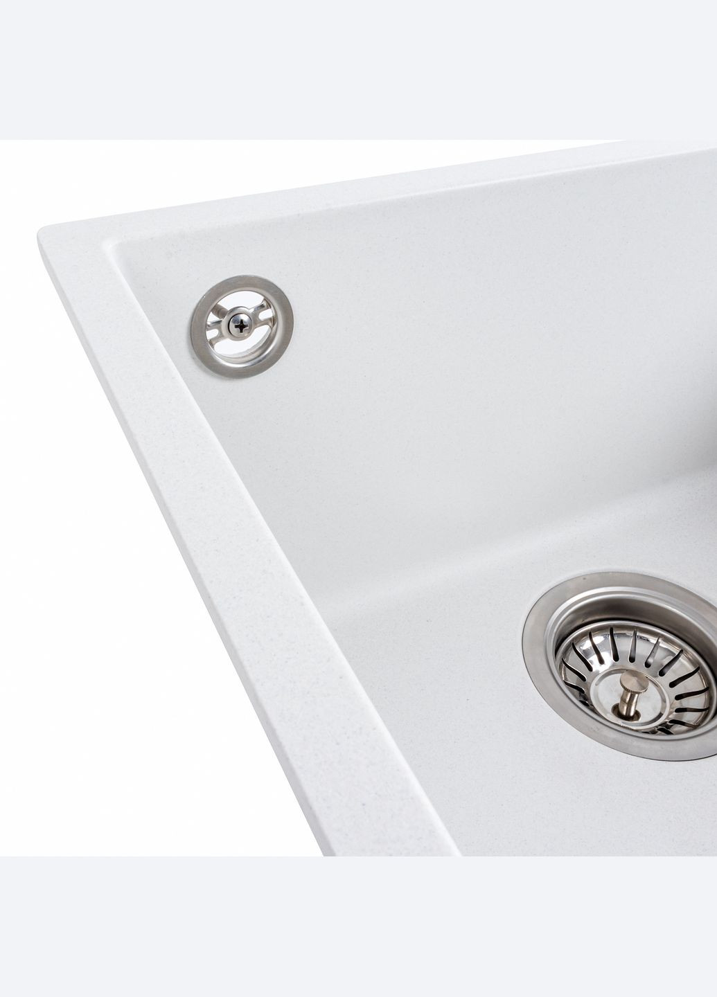 Гранітна мийка для кухні 4040 RUBA матовий білосніжний Platinum (269794646)