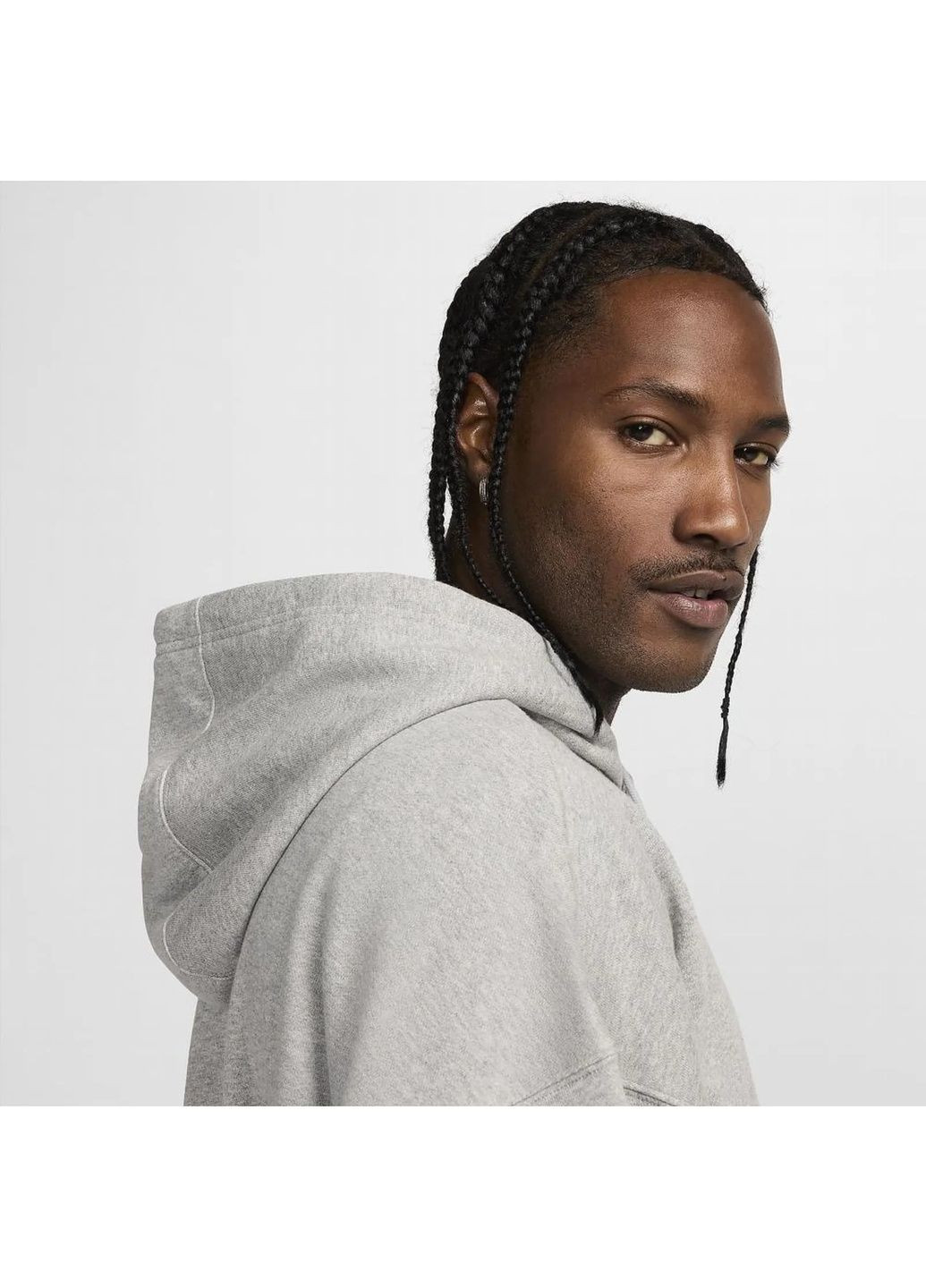 Худі чоловіче Club Fleece Hoodie French-Terry Grey Nike (365962797)