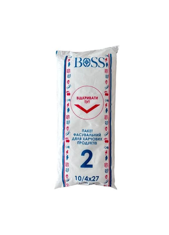 Пакеты фасовочные № 2 Босс/ (300 гр.) 10х27 500 шт. Boss (340110779)