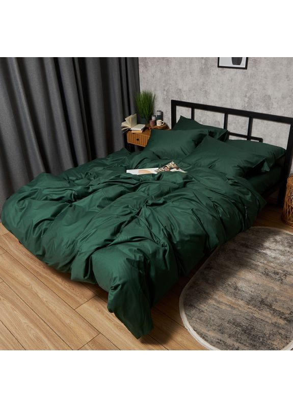 Комплект постільної білизни Satin Premium Полуторний Євро 160х220 наволочки 2х70х70 (MS-820010032) Moon&Star Evergreen Dream (356115217)
