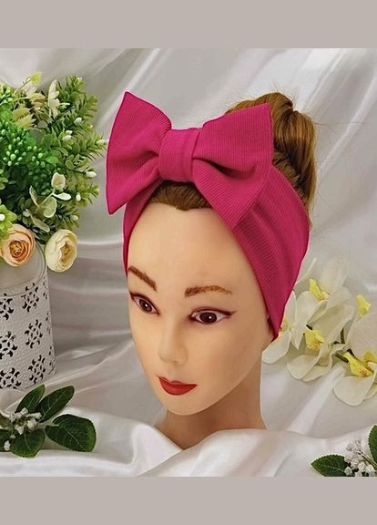 Повязка детская с бантом трикотаж в рубчик Cleopatra 122-19 (332054438)