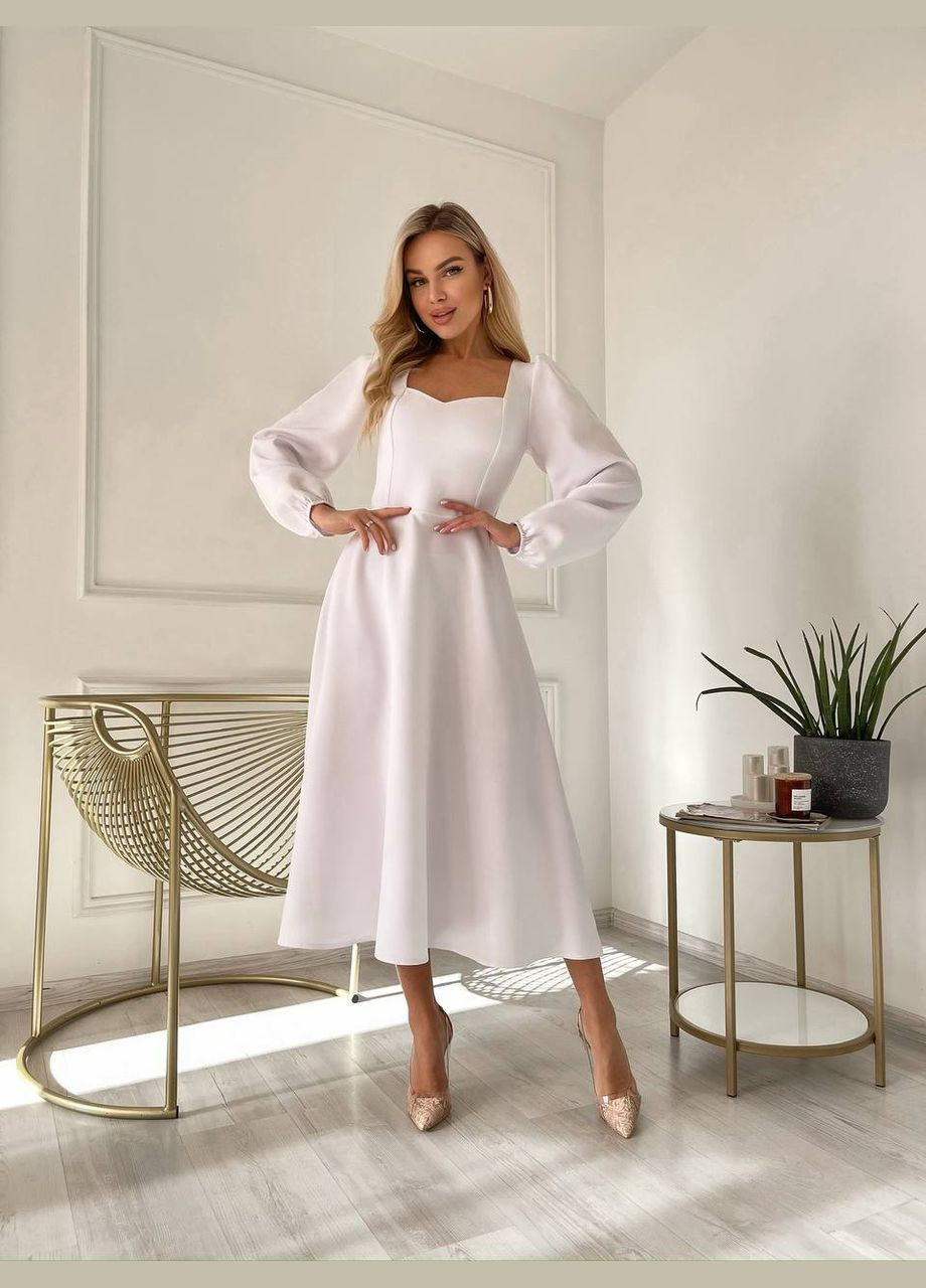 Білий вишукане плаття Fashion