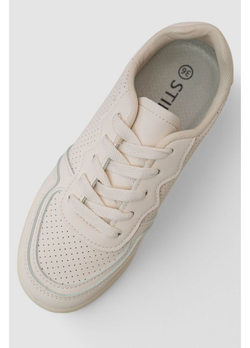 Бежевые кеды женские с перфорацией Sport Line