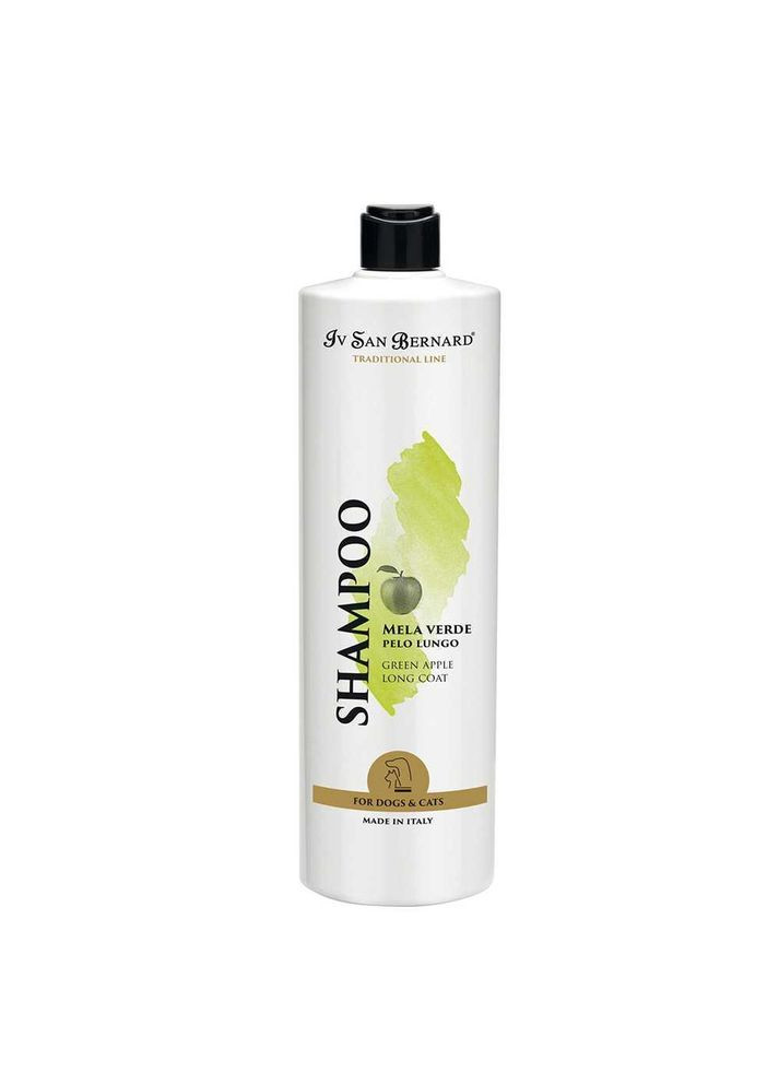 Шампунь Green Apple для довгої шерсті (кіт/собака), пом'якшуючий, з зеленим яблуком, 1л (*) Iv San Bernard (300291356)