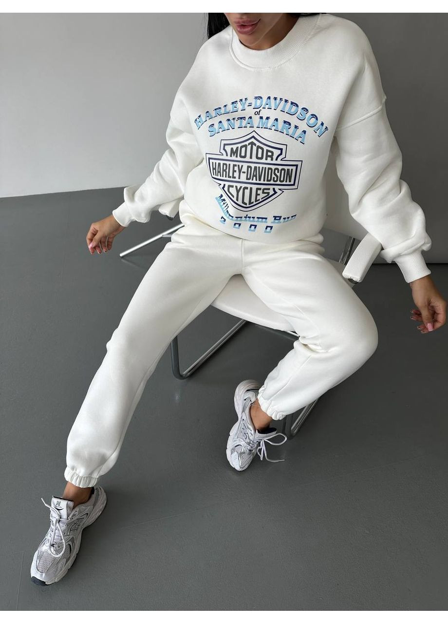 Молочный свитшот женский — замер в описании DK/DL Мода без кордонів рисунок без декора (366527051)