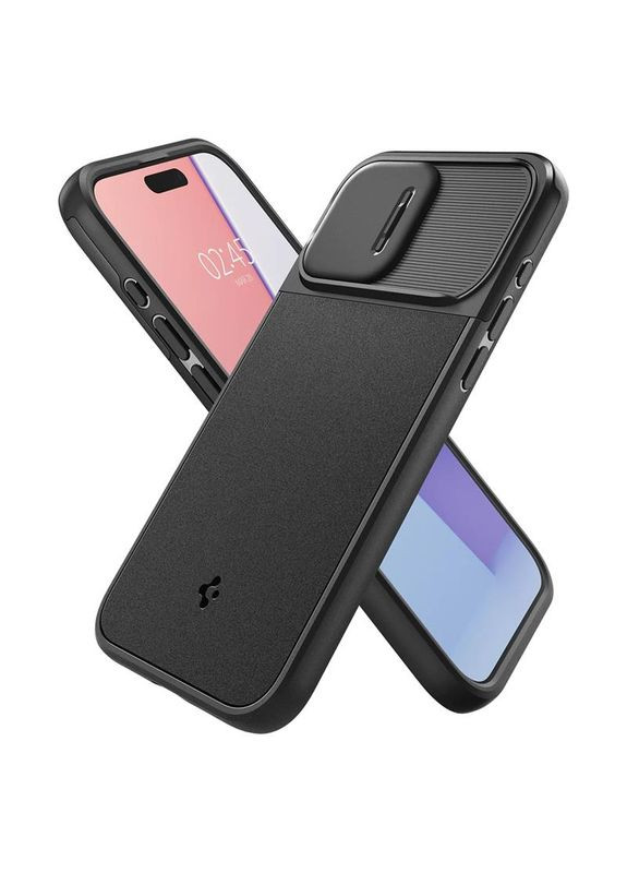 Чехол-накладка Optik Armor MagFit для Apple iPhone 15 Pro Black (ACS06738) Spigen (370623064)