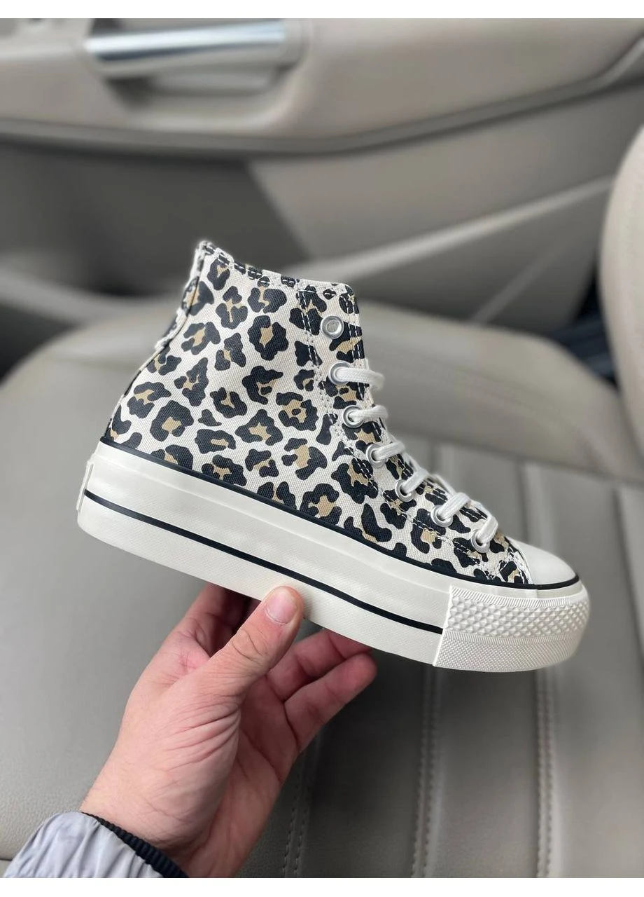 КРОССОВКИ ЖЕНСКИЕ CONVERSE CONVER LEOPARDS КОНВЕРС No Brand комбинированные демисезоны (391018664)