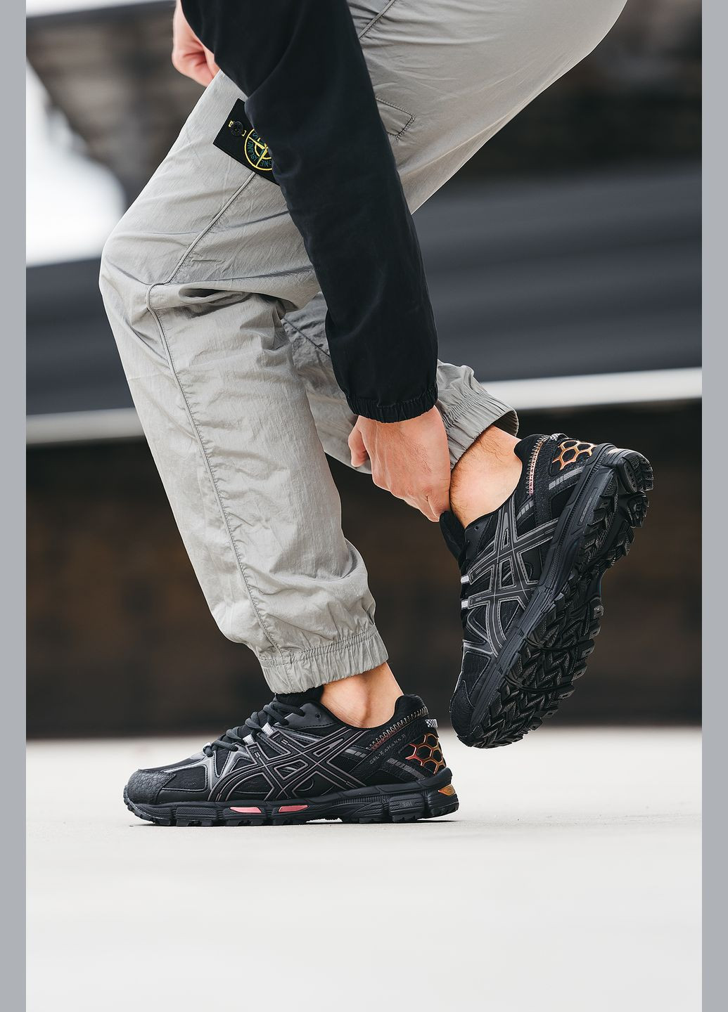 Кроссовки женские и мужские Asics Gel-Kahana 8 black rose gold | Асикс Гель-Кахана 8 черные No Brand чёрные всесезоны (315155250)