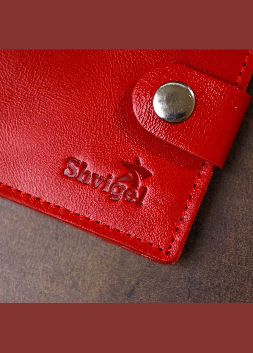 Кошелек женский кожаный 16461 Красный Shvigel (306881851)