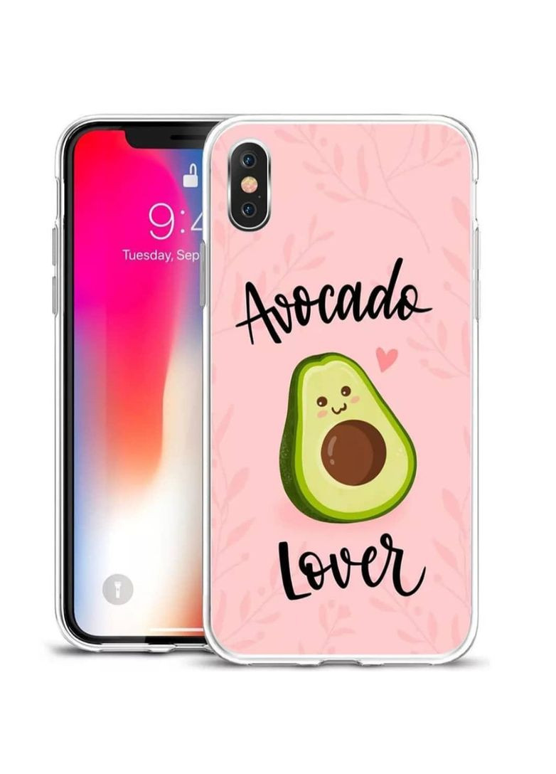 Чохол на ХR Авокадо рожевий силіконовий No Brand (360896516)