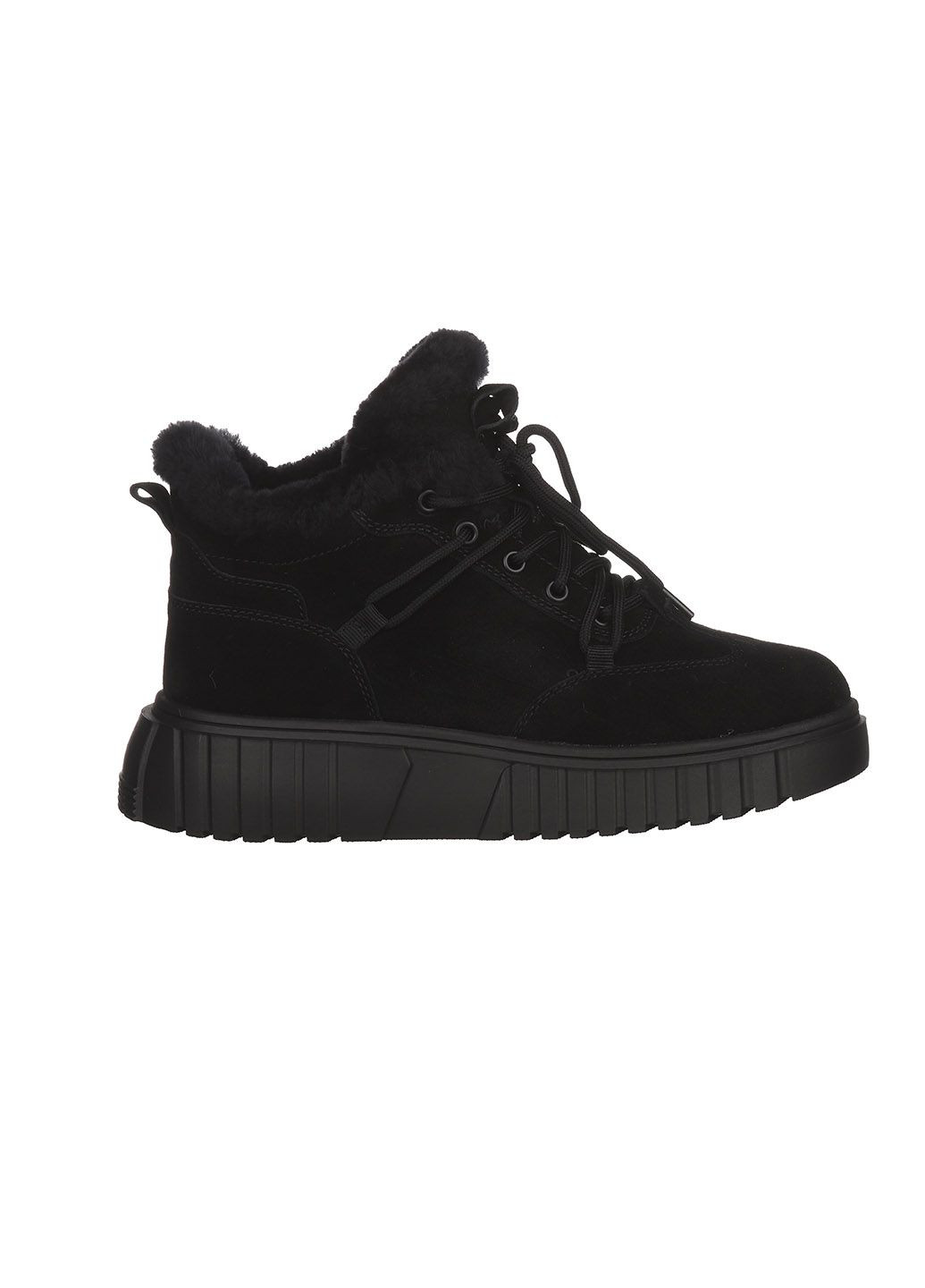 Женские кроссовки из замши 888-77В Meideli чёрные зима (365819110)