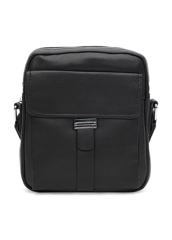 Сумка чоловіча через плече шкіряна K12043bl Чорний Ricco Grande (302009328)