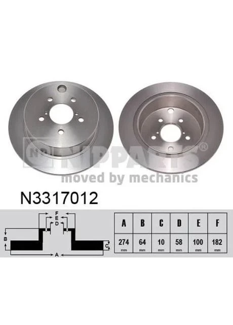 Тормозной диск Nipparts (375391640)