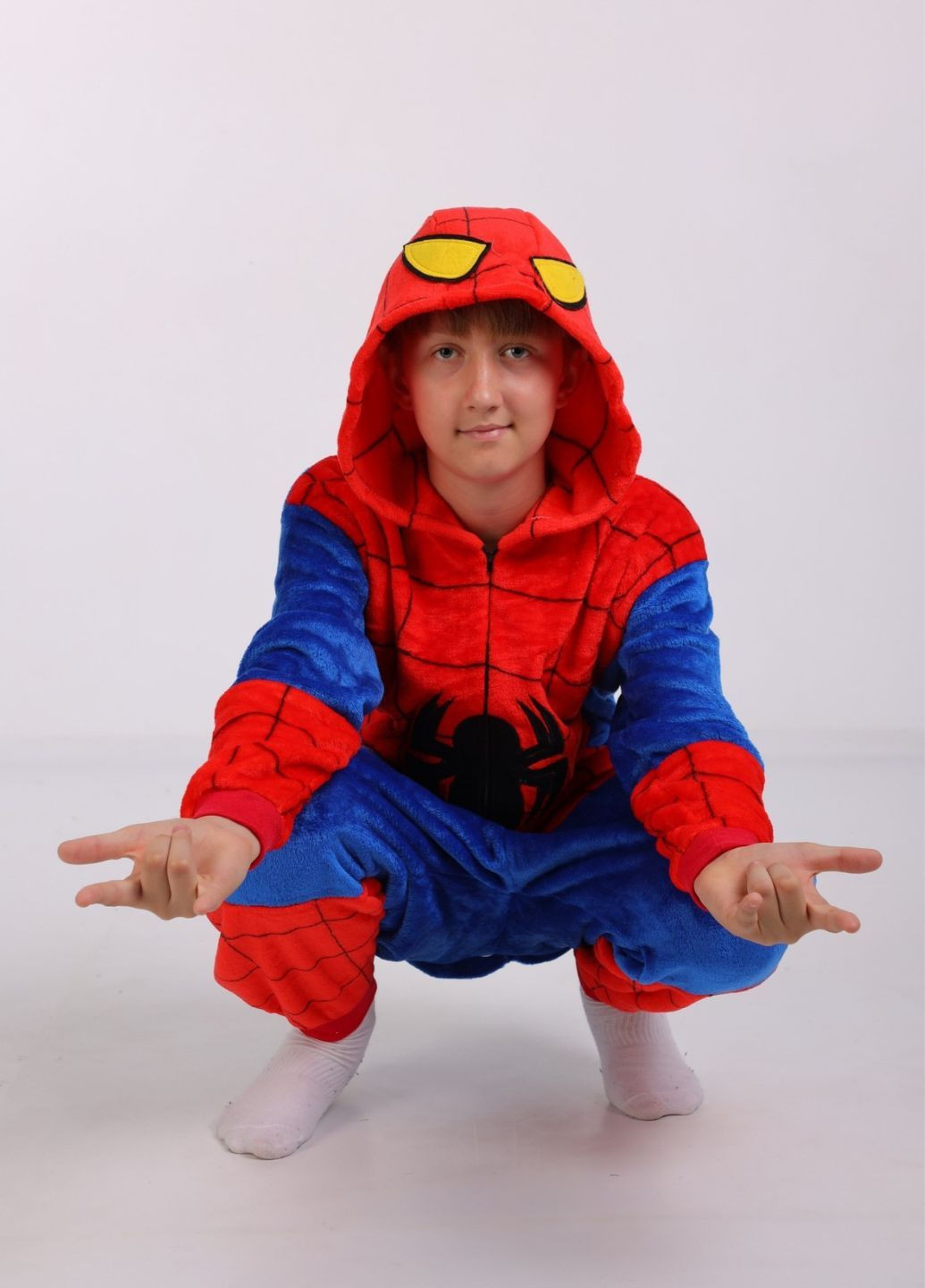 Кігурумі дитяче з капюшоном Людина Павук з кишенями та блискавкою My Kigu (365437081)