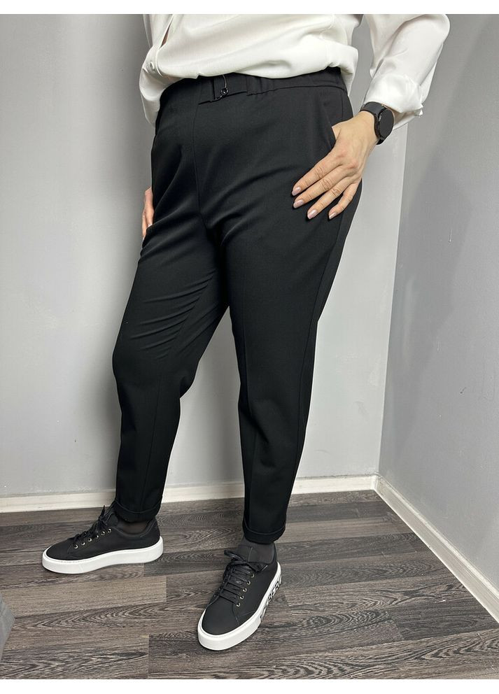 Женские классические брюки черные зауженные к низу MKJL1131-1 J. London (362205868)