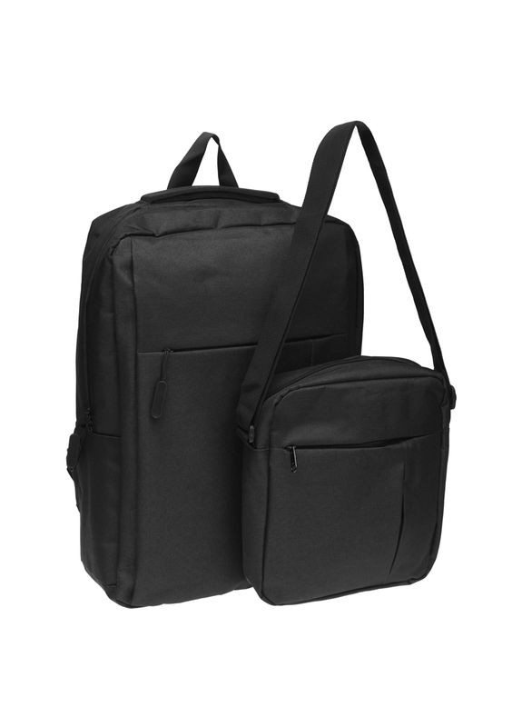 Рюкзак мужской + сумка мужская через плечо vn6802 Черный Remoid (302257623)