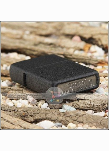 Комплект Запальничка 236 CLASSIC black crackle + Бензин + Кремені в подарунок Zippo (316615841)