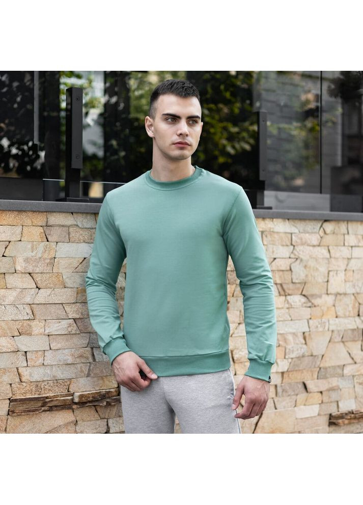 Зелений світшот 001 зелений Pobedov однотонний без декору (271125311)