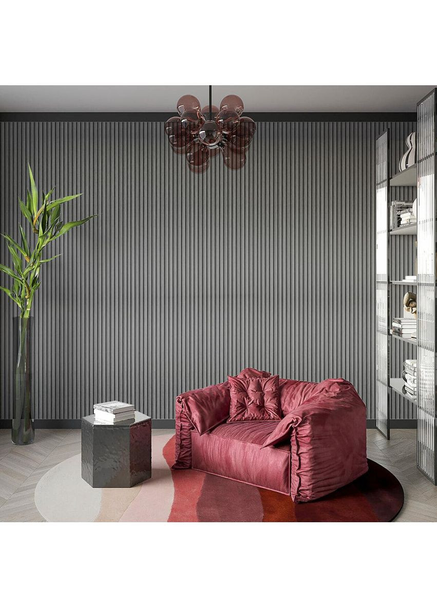 Декоративная стеновая рейка угля 3000*160*23мм (D) SW-00001534 Sticker Wall (300242281)