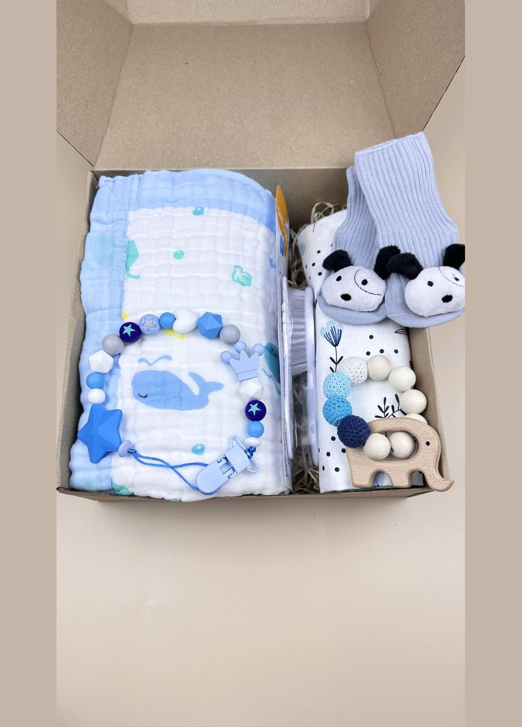 Подарочный набор "Привет Мир" с пледом №1 новорожденному на выписку Mommy Bag (280941740)