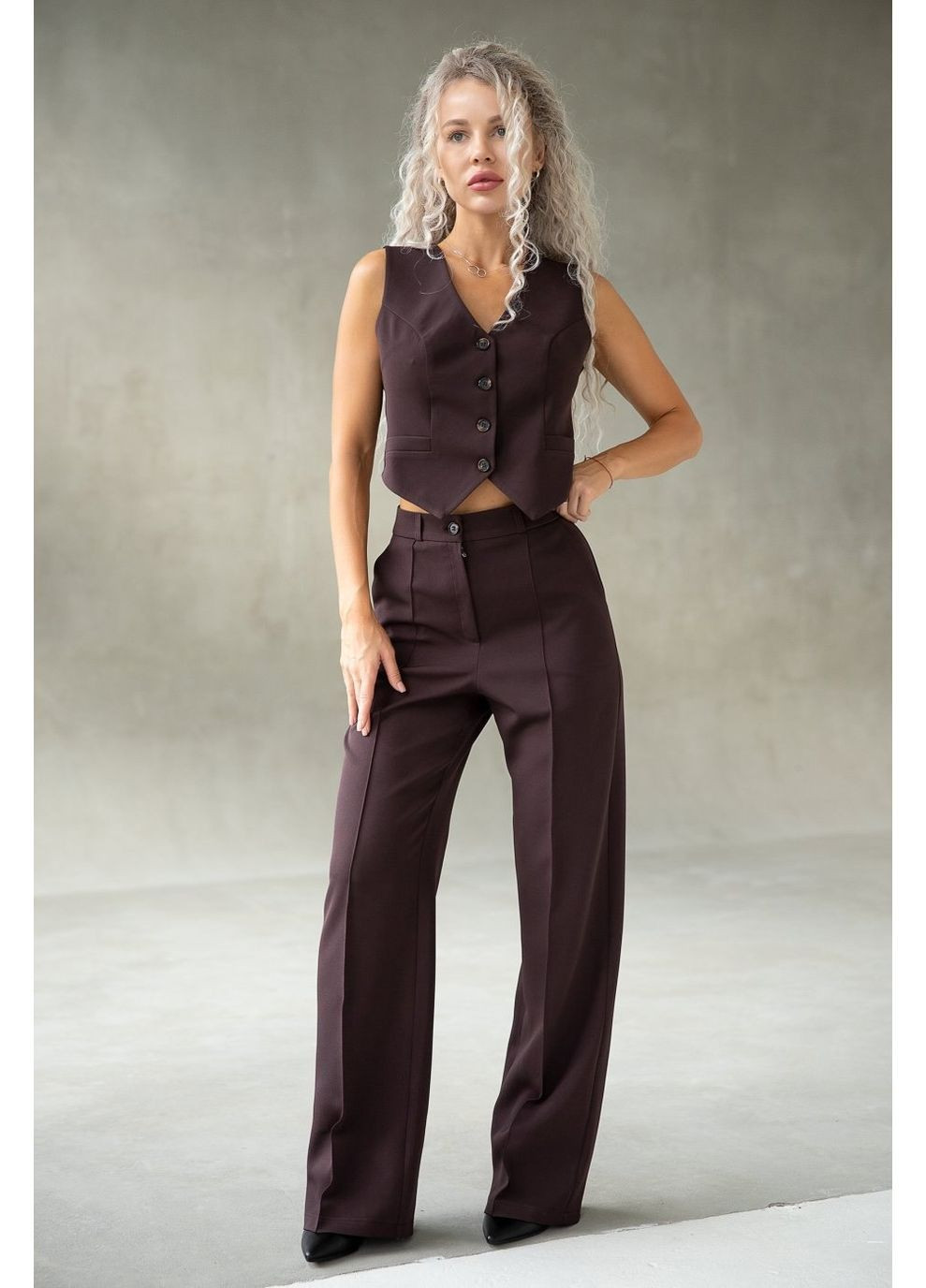 Костюм (брюки, жилет), цвет Темно-коричневый Tales (367831953)
