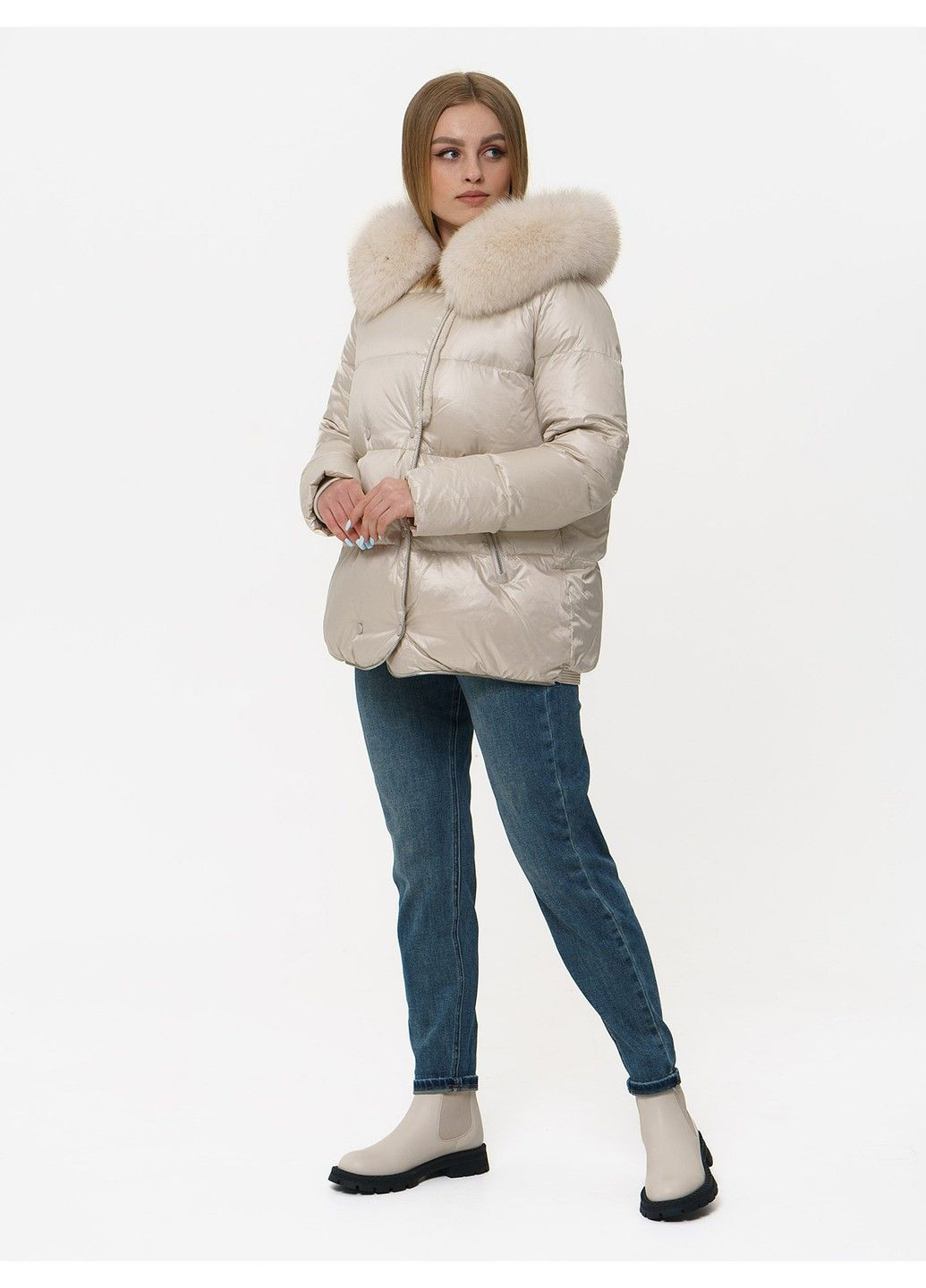 Молочна зимня куртка 21 - 04282 Vivilona