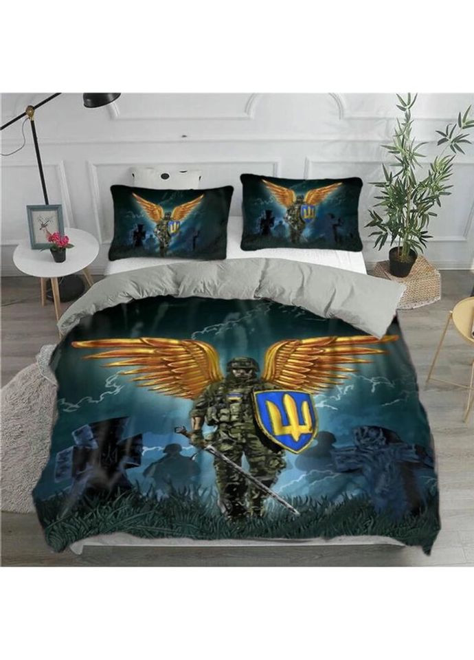 Постільна білизна із плюш-велюру Крилатий Воїн 2569 12037 215150 см FlexDress (336327477)