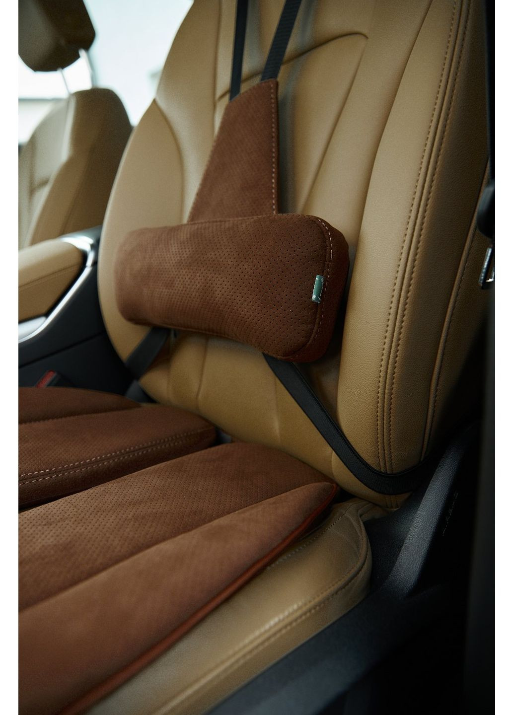 Топовий комплект з натуральної алькантари Еврофіксація 2. Коричневий. AV-1AL2EF-401 Ekko Seat (353718979)