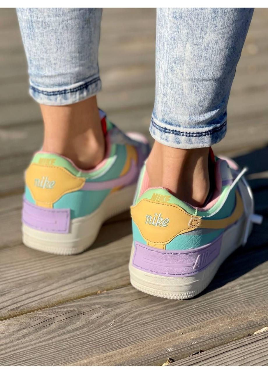 КРОСІВКИ ЖІНОЧІ NIKE AIR FORCE SHADOW PALE IVORY НАЙК АІР ФОРС 1 ПРЕМІУМ No Brand комбіновані зими (368855081)