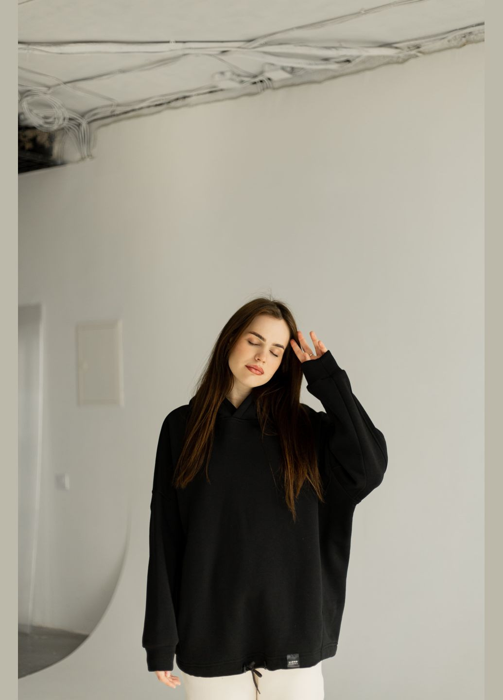 Оверсайз худи кот с пистолетами черный nadiupishou (316260996)