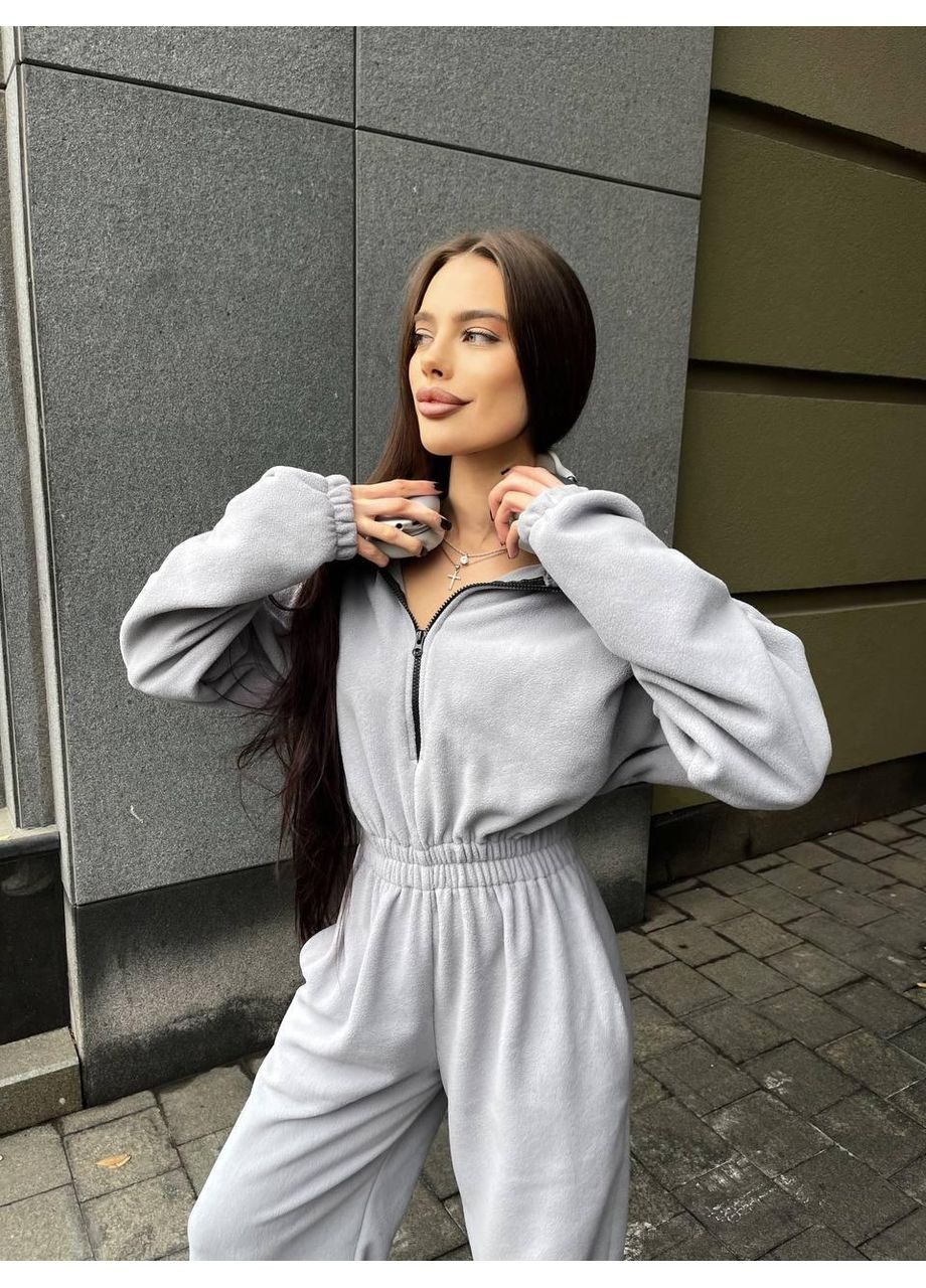 Комбинезон женский флисовый No Brand молочный