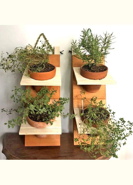 Полиця настінна для квітів з дерева Алегрі шафран (ЦВС-001106) No Brand (328225651)