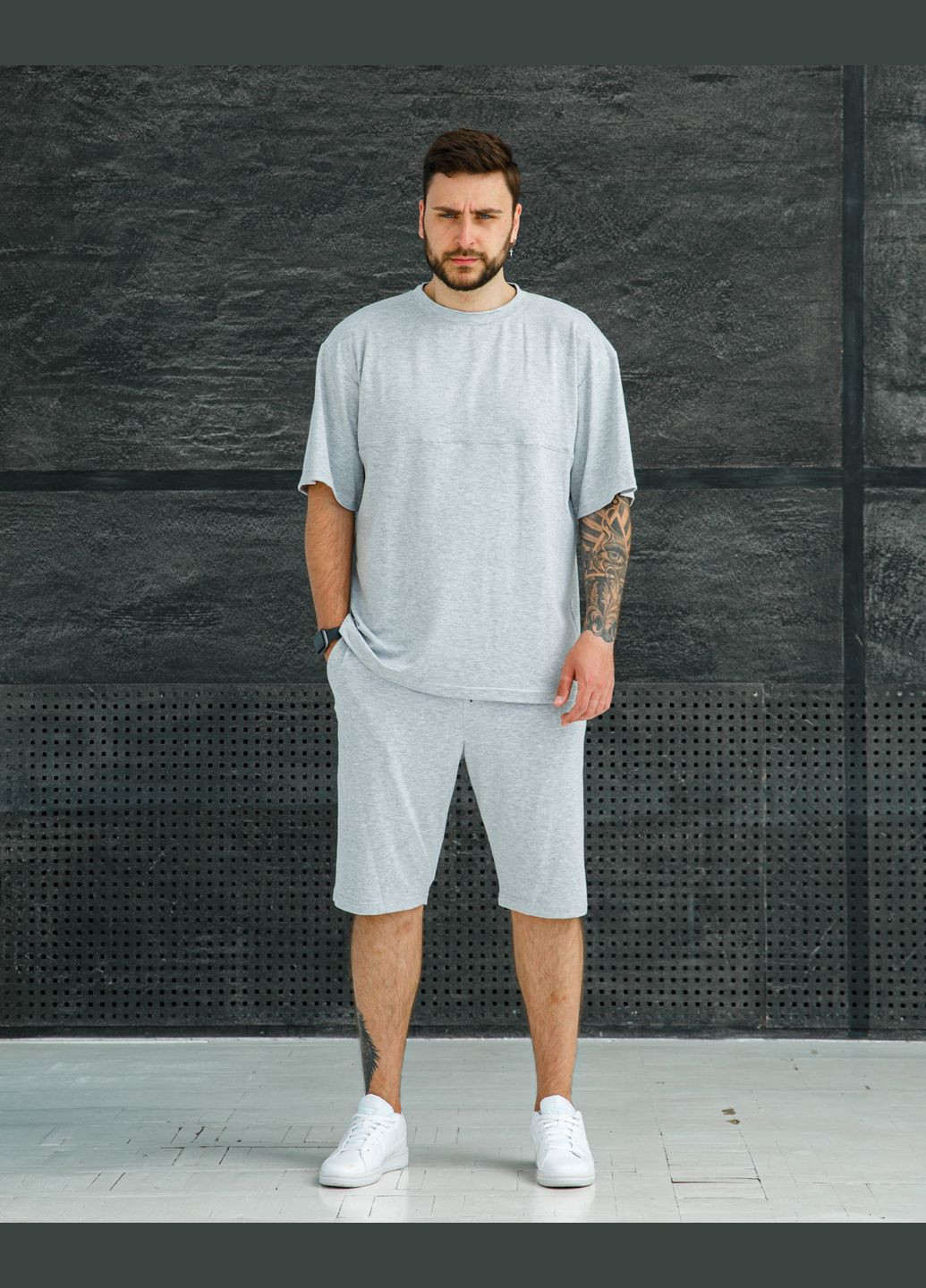 Комплект мужской оверсайз (шорты+футболка) No Brand комплект (290108956)